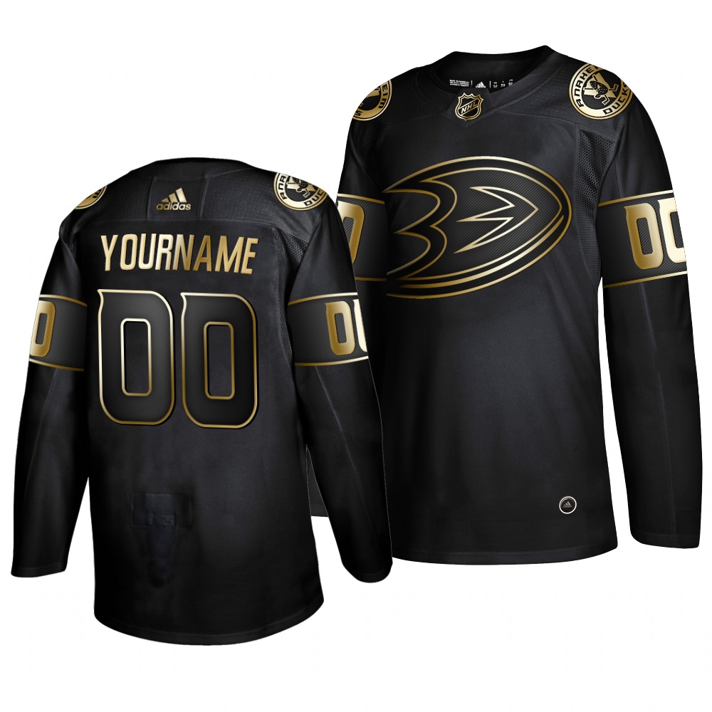 Adidas Ducks Custom Men 2019 Black Golden Edition Authentic Stitched NHL Jersey